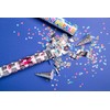Confetti Cannon 28cm Silver Foil Shapes, Compressed Air Popper Cannon