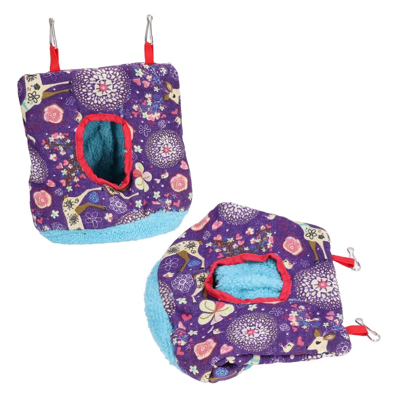 Warm Bird Hammock Plush Soft Foldable Round Bird Hanging Nest