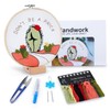 BERYA Funny Cactus Embroidery Kit with Embroidery Hoop, Easy Embroidery
