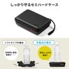 Sanwa Direct 200-BAGIN014_015_016_023BK Travel Pouch, Gadget Pouch, Semi-Hard, Black, Design