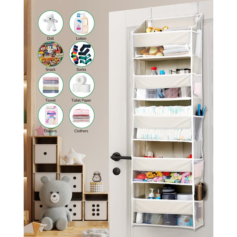 ULG 1-Pack Over Door Organizer with 5 Large Pockets 10