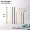 Oak & Steel - 72 Stainless Steel Straws & 4