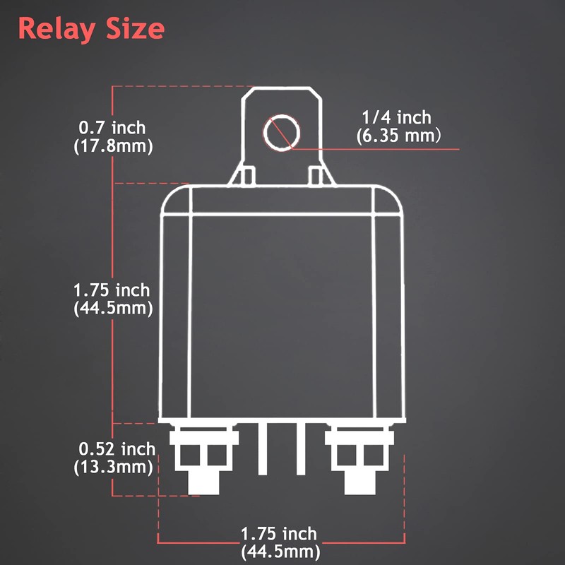 Hamolar 2 Pack 12V DC 120A Starter Relay Switch Car