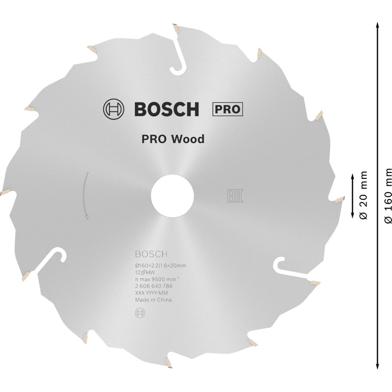 Bosch 2608640786 160 x 2.4 x 20 mm Speed Wood