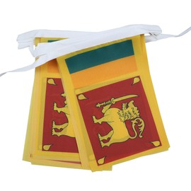 AZ FLAG Sri Lanka 6 meters BUNTING Flag 20 flags 9'' x 6'' - Sri Lankan STRING flags 15 x 21 cm