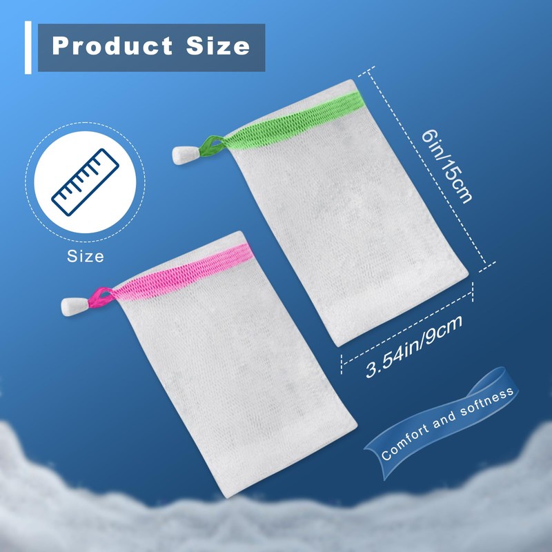Lagincig 20PCS Soap Bag - Bar Soap Pouch Mesh Net