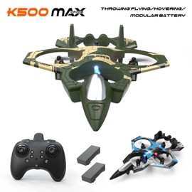 RC Airplanes, with 2 Batteries, 3D Flips Fighter Jets Toy, Gravity Sensing, Altitude Hold, One-Key Throw-to-Fly, Remote Control Copter planes Toy for Kids and Adults Ages 8–12, Quadcopters (Green)