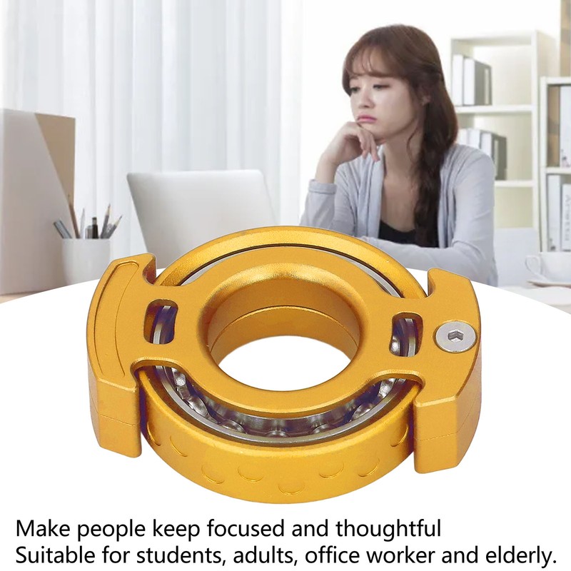 Fingertip Gyroscope Reduce Anxiety Free Rotating Metal Ring Decompression Toy