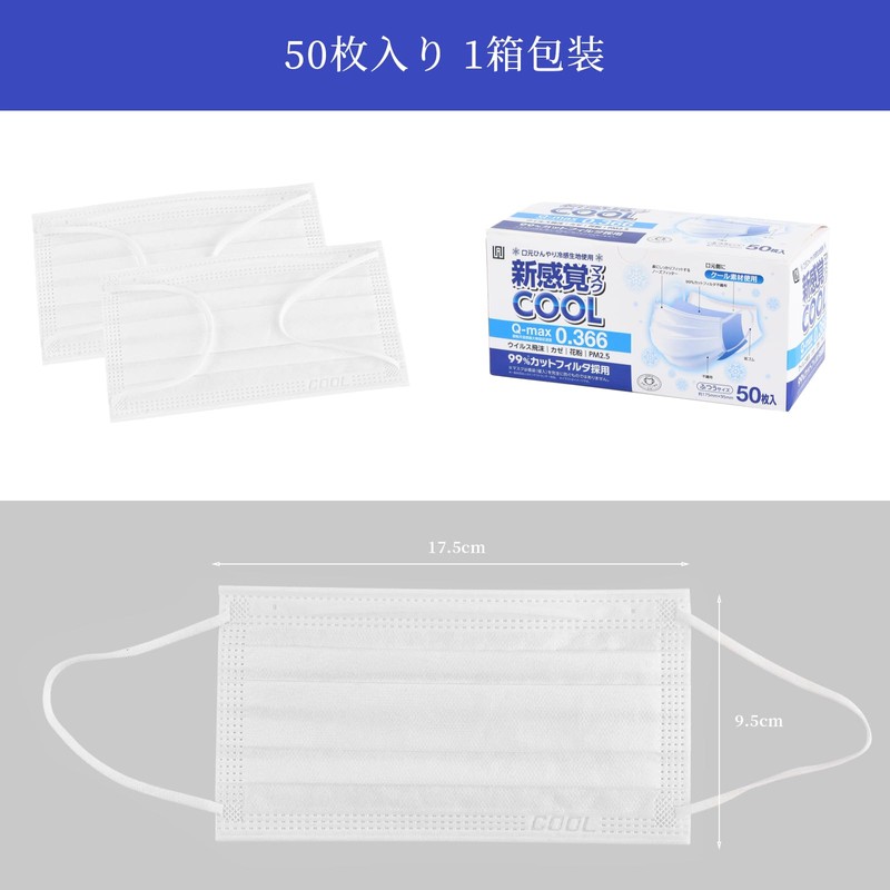AI-WILL New Sensation Cool Mask, 50 Pieces