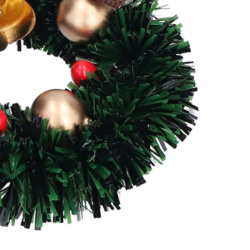 10Pcs Christmas Wreaths Miniature Scene Models Dollhouse Accessories for Above
