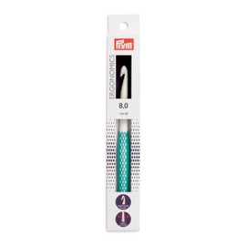 Prym PRM218490 Ergonomic Crochet, 0.3 inches (8 mm), Mint