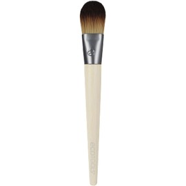 EcoTools Flat Foundation Brush Made with Recycled and Sustainable Materials Cruelty Free Synthetic Taklon Bristles Aluminum Ferrule Recycled Packaging