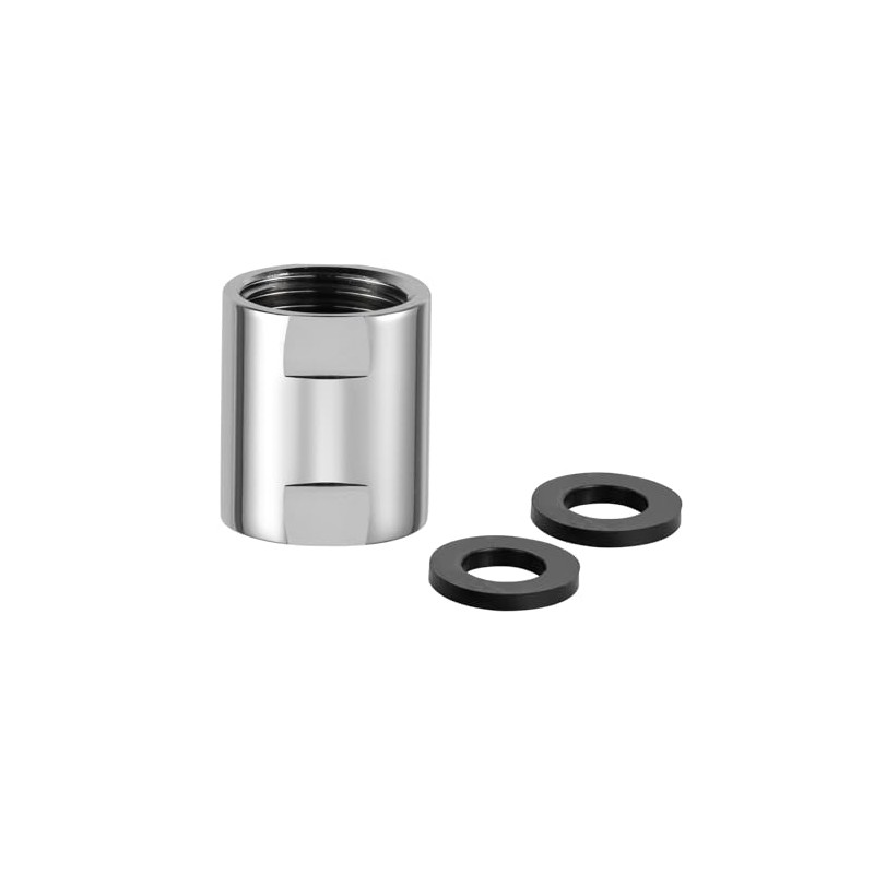 OFFO Shower Pipe Fitting, Brass Converter Adapter, G1/2 x G1/2