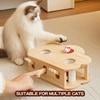 HaoCpetslian Wooden Whack-a-mole Interactive Cat Toy for Indoor Cats Interactive