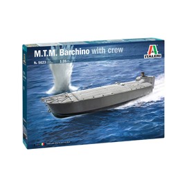 Italeri 5623 5623S 1:35 M.T.M. Barchino with Crew Faithful Replica, Model Building, Plastic Kit, Crafts, Hobby, Gluing, Model Kit, Assembly, Unpainted, Grey, Medium