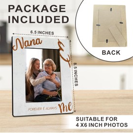 Ketsord 4"X 6" Wooden Picture Frame - Nana And Me - 1 photo frame with self-stand support - Table Top Display, Gift For Grandma, Home & Office Decorating & Supplies(Vertical) - B02