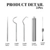 1 Set Stainless Steel Toothpicks with Toothpick Holder Reusable Floss
