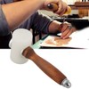 Leather Nylon Mallet, T Shape Wood Leather Carving Mallet Hammer