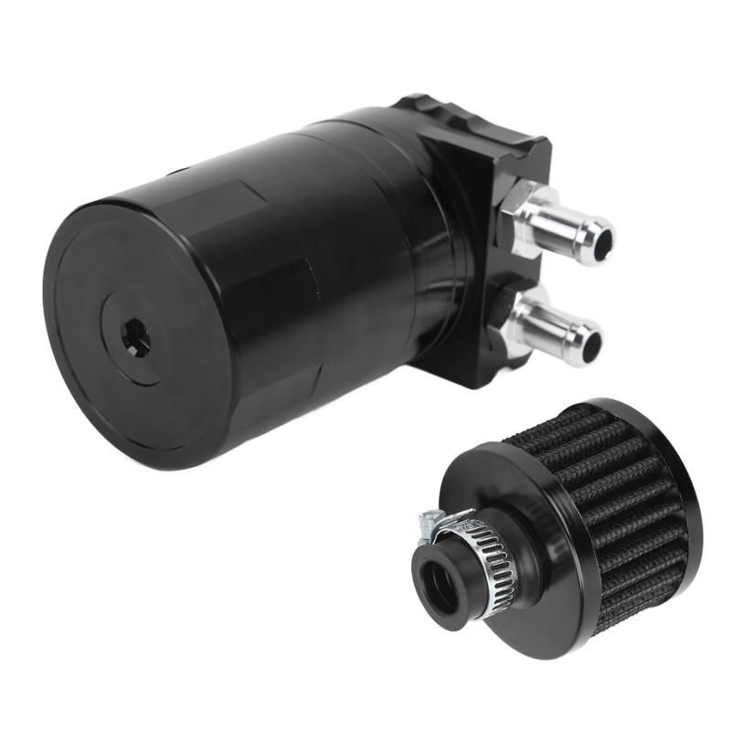 Car Oil Catch Can Internal Baffle Dual Chamber Filter Aluminium