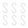 LEC H00501 S-Shaped Hooks (Small), 6 Pieces, Load Capacity: 6.6