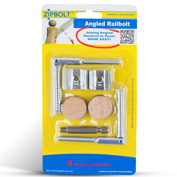 Zipbolt 11.560 Angled Railbolt — Angled Staircase Handrail to Newel