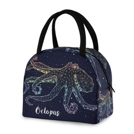 senya Lunch Bag, Octopus Constellation Insulated Lunch Box Cooler Bag Tote Bag for Women/Picnic/School/Work