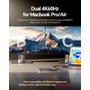 PULWTOP MacBook Pro Docking Station Dual Monitor 4K@60Hz for MacBook