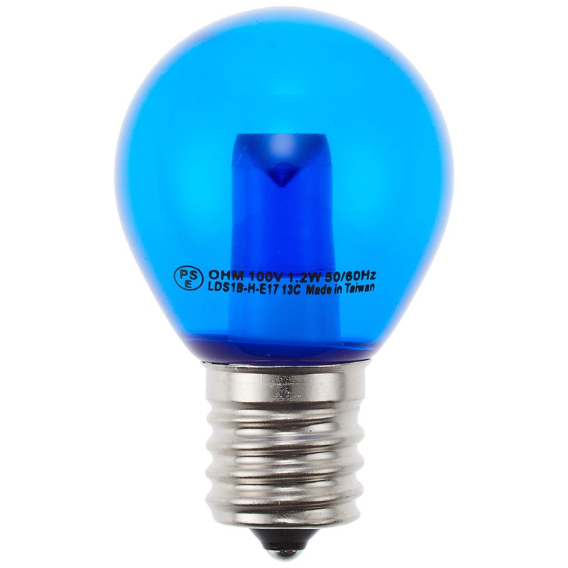 Ohm Electric LED Sign Bulb (Decoration/1.2W/1lm/Clear Blue/S35/E17)