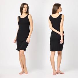 Merry Style MS10-446 Women's Petticoat Knee Length Elastic Shaping Viscose, black