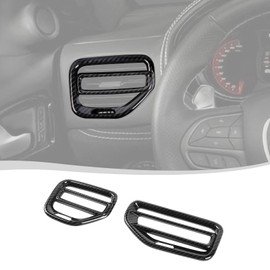 Voodonala for Dodge Durango 2022+ Center Console Dash Side Air Vent Panel Cover Compatible with Dodge Durango 2022+(Carbon Fiber Black,2Pcs/Set,ABS)