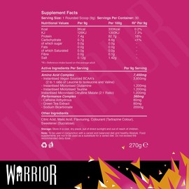 Warrior Amino Blast Powder - 30 Servings (270g)-Fruit Salad