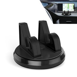 DYEKNEE 1 PC Car Dashboard Phone Holder, Waterproof Durable Metal Vehicle Phone Mount, 360 Degree Rotating Design, Sticky Installation, Universal Stable Automotive Smartphone Storage Bracket (Black)