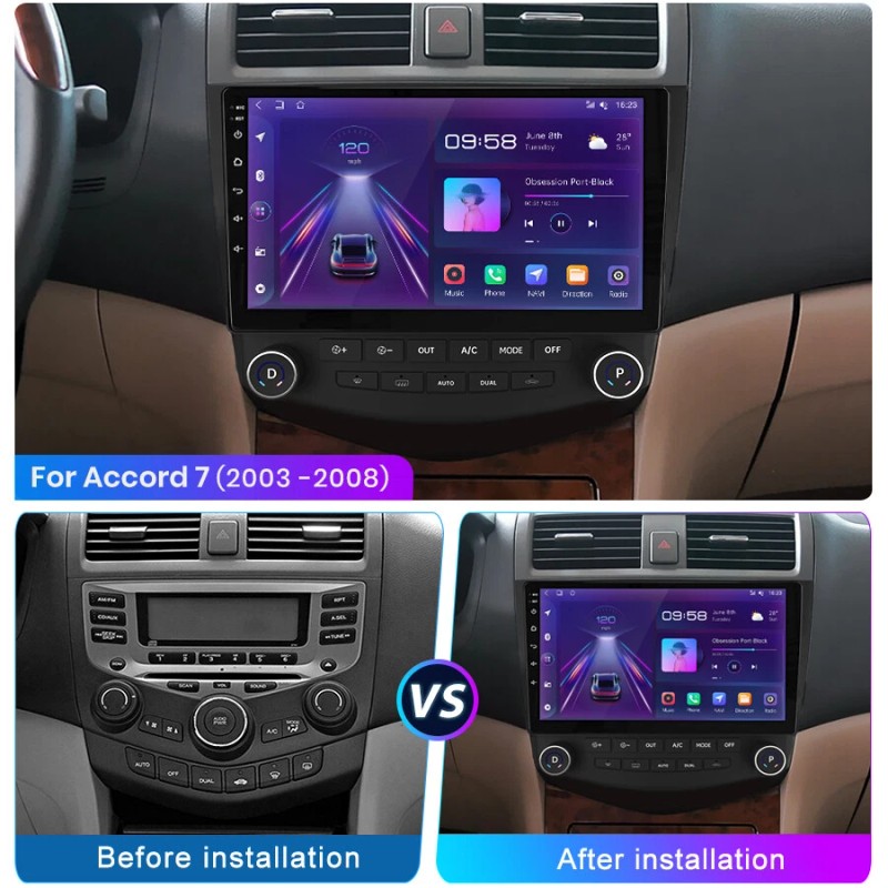 For Honda Accord 7 2003-2007 Android 13 Car Stereo CarPlay