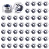 Aicosineg Hex Lock Nuts Nylon Lock Nuts M6 Nuts 50pcs