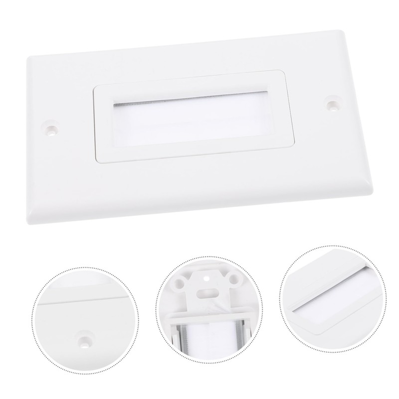 TEHAUX Brush Wall Plate Cable Pass Through for Wall Mount