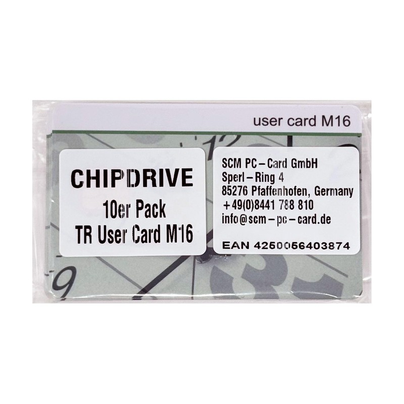 CHIPDRIVE User Card M16 Pack of 5 for Chipdrive Time