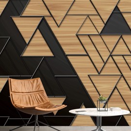 NWT Wall Murals for Bedroom Abstract Geometric Removable Wallpaper Peel and Stick Wall Stickers - 100x144 inches