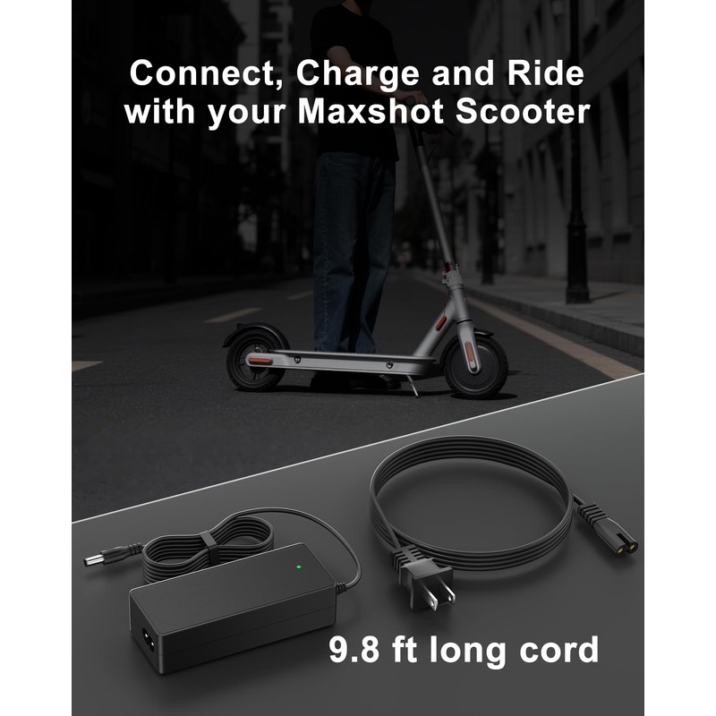 VHBW 42V Replacement for Maxshot Electric Scooter Charger Compatible with