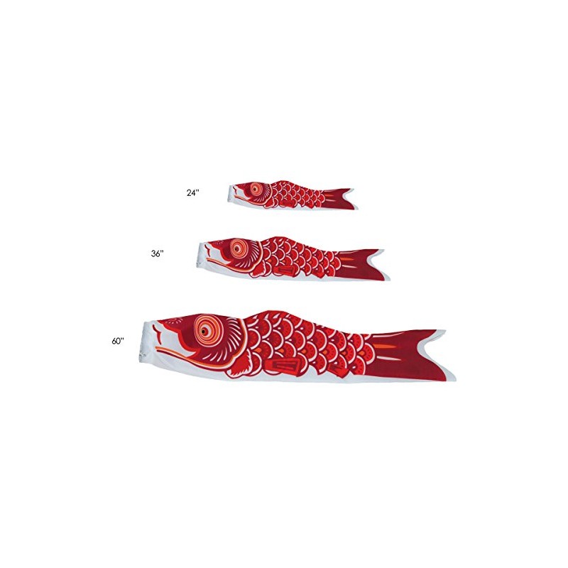 In the Breeze Koi Fish Windsock, 24-Inch, Red,4777