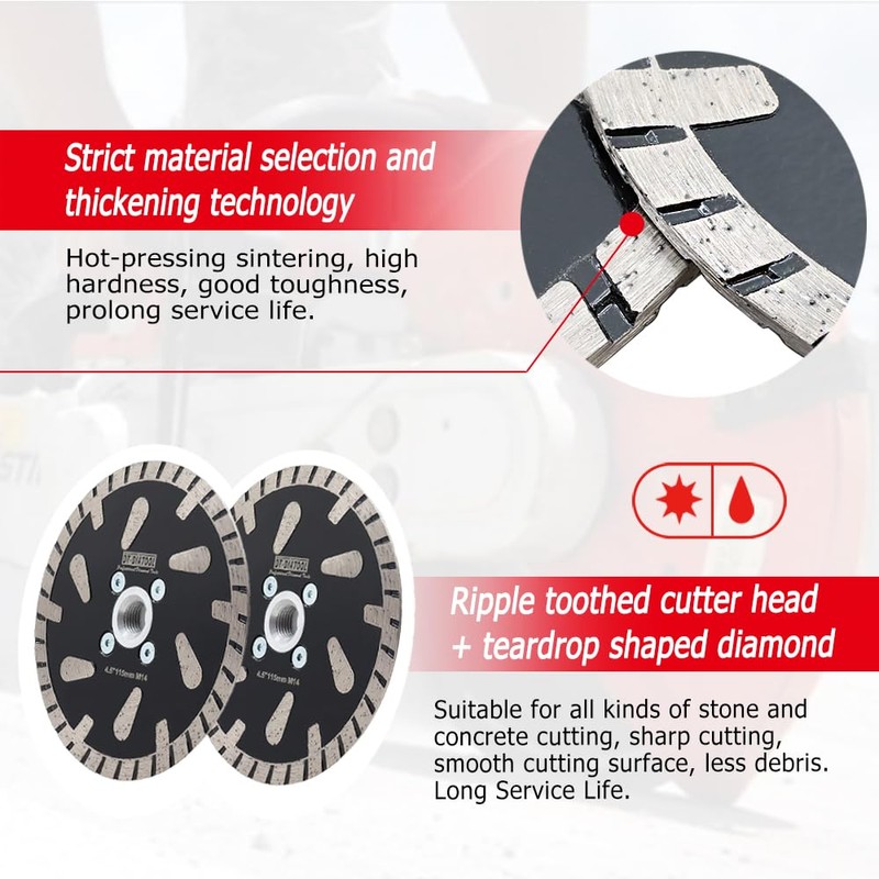 DT-DIATOOL Diamond Blade 9 Inch for Concrete Granite Brick Diamond