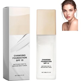 Skye Color Changing Magic Foundation, Colour Changing Foundation, All Day Flawless Warm Skin Tone BB Cream Makeup Base Concealer, Long Lasting Color Match for Face for All Skin SPF15