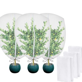 Gardtree 3 PCS 2.4 x 4 FT Bird Insect Barrier Netting for Garden Protection, Fruit Tree Net with Drawstring & Zipper, Plant Cover Mesh from Animals for Blueberry Bush Vegetables Tomato