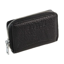 GoBago Credit Card Holder Leather Wallet with RFID Protection Card Wallet Zip, black, M, credit card sleeve wallet