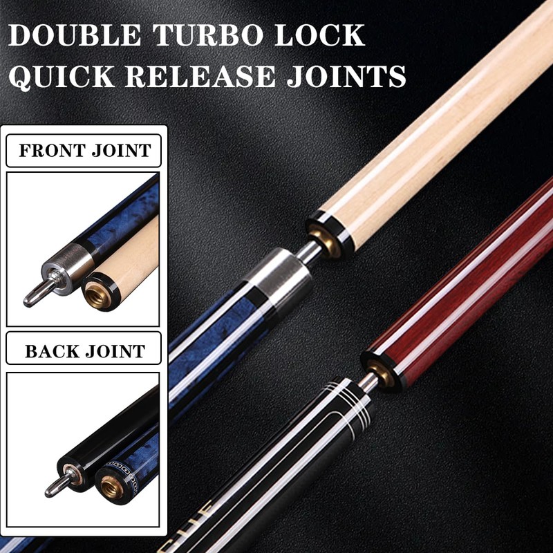Kuntu Yimu Heavy Hitter 3-Piece Jump Break Cue Stick, 23oz