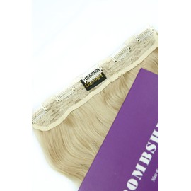 BOMBSHELL HAIR EXTENSIONS 180g 24" 5 Clips Flicky One Piece Half Head Clip On Hair Extensions Wig (M18 LIGHT WARM BLONDE)