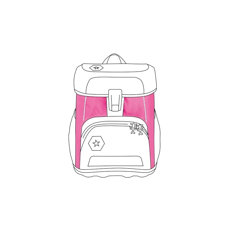 Step by Step Neon Pull-Over for Cloud School Bag, Pink,