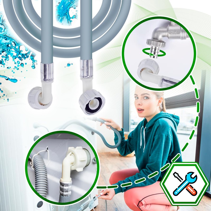 Inlet Hose Dishwasher and Washing Machine 3.5 m with Angle