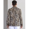 Lars Amadeus Leopard Printed Blazer for Men's Festival Peak Lapel
