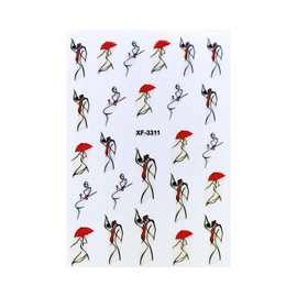 Heart Love Nail Sticker Arrow Valentine Day Love Lock Key Red Lips Xf3311 Nail Wraps Art Stickers Manicure Supplies for Women for Home Nails Full Long Lasting Easy Apply and Remove