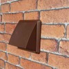 Kair Brown Cowled Outlet Grille 155mm External Dimension Wall Vent